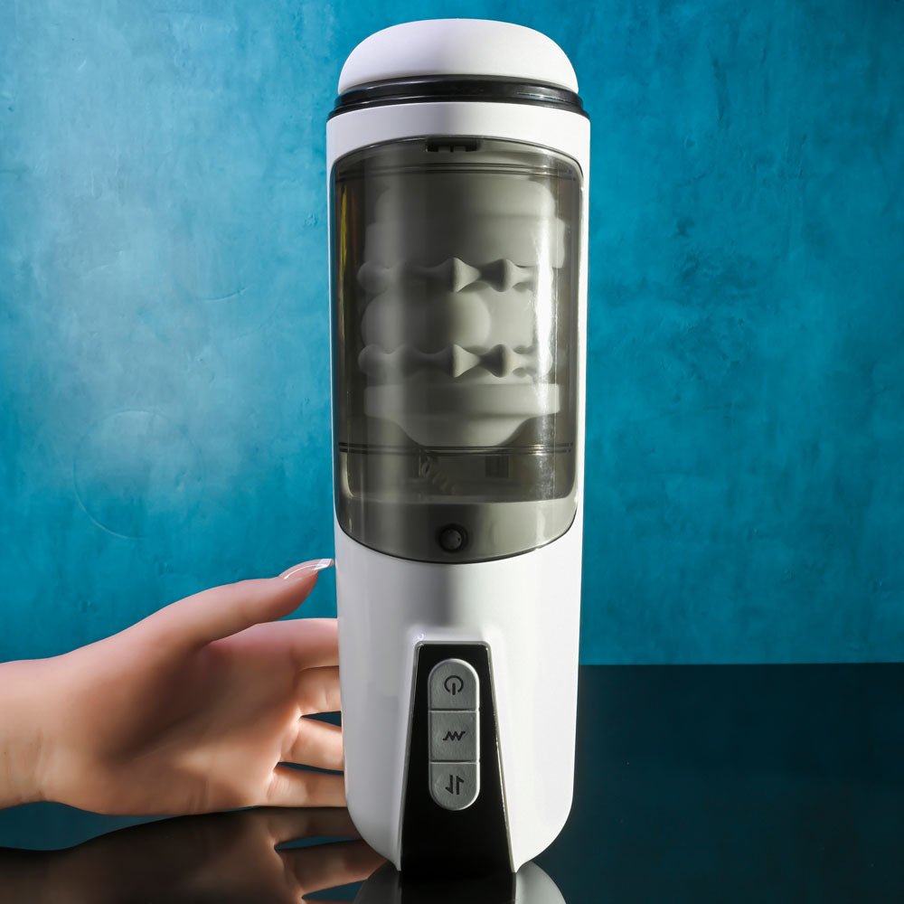 Gender X GET YOUR STROKE ON - USB Rechargeable Thrusting & Vibrating Auto Masturbator - Silk and Sin