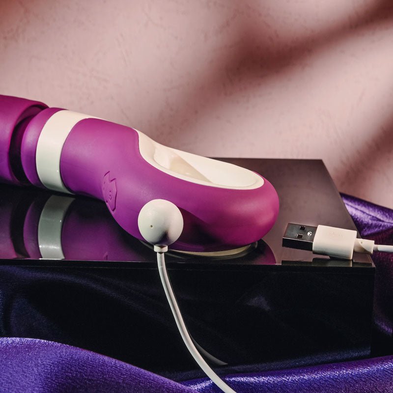 Gender X HANDLE IT - Purple/White USB Rechargeable Massager Wand - Silk and Sin