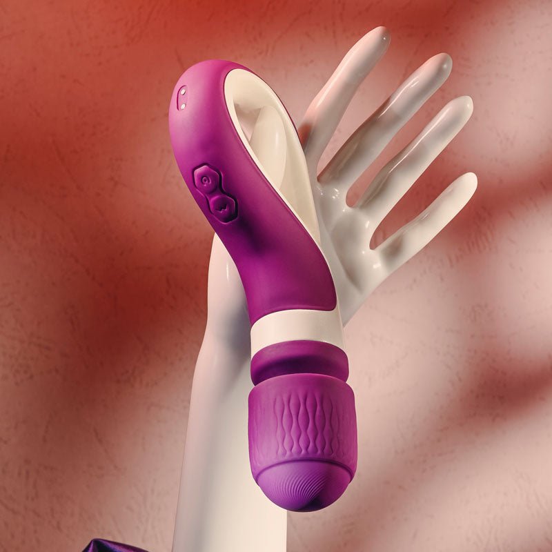 Gender X HANDLE IT - Purple/White USB Rechargeable Massager Wand - Silk and Sin