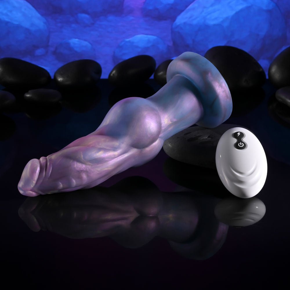 Gender X IMAGINARY FRIEND - Purple/Pink USB Rechargeable Vibrating Fantasy Dildo with Wireless Remote - silkandsin