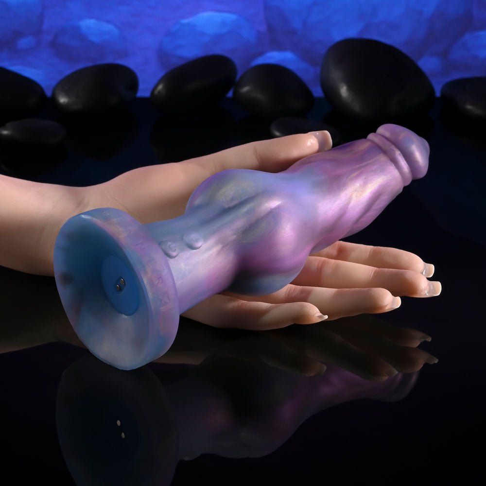 Gender X IMAGINARY FRIEND - Purple/Pink USB Rechargeable Vibrating Fantasy Dildo with Wireless Remote - silkandsin