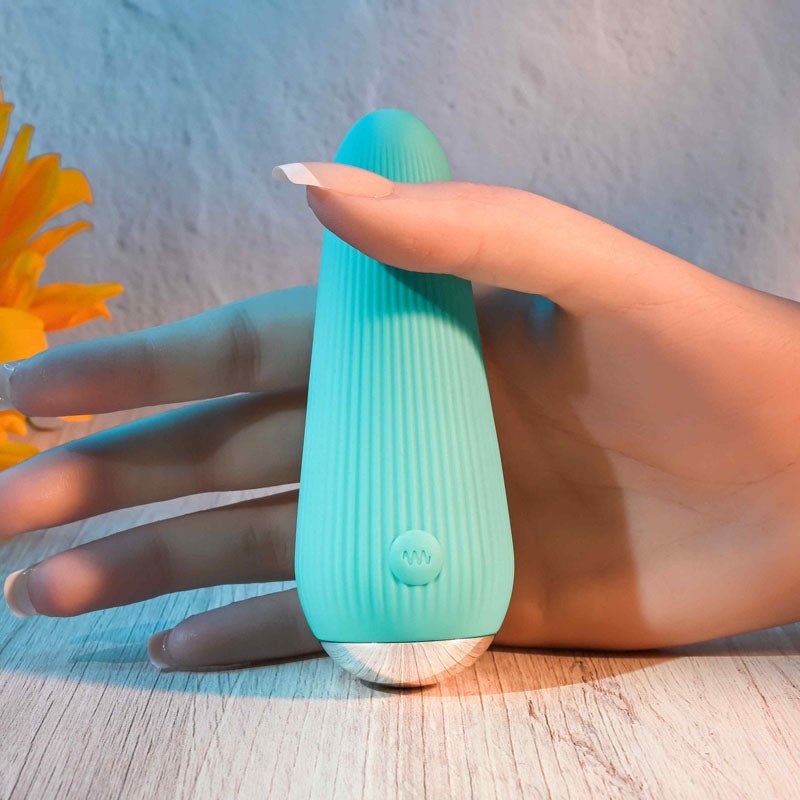 Gender X O-CONE - Blue 10.8 cm (4.25'') USB Rechargeable Bullet - Silk and Sin