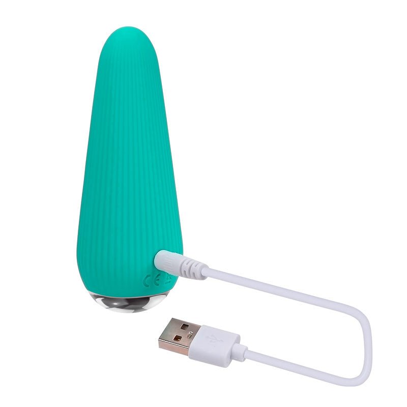 Gender X O-CONE - Blue 10.8 cm (4.25'') USB Rechargeable Bullet - Silk and Sin