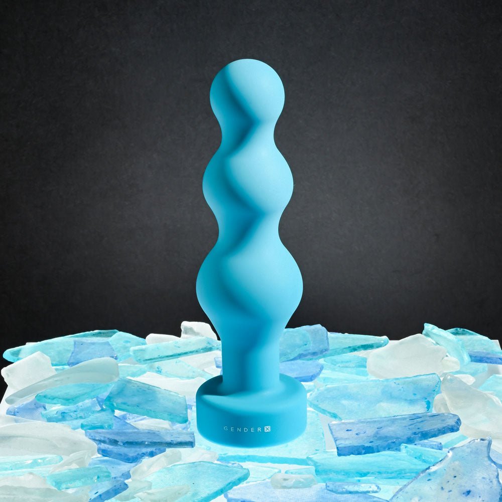 Gender X PLUGGED UP - Blue 13.6 cm USB Rechargeable Butt Plug - Silk and Sin