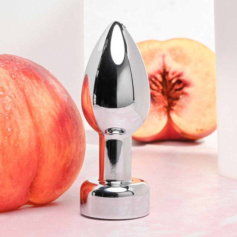 Gender X ROCKIN' METAL PLUG - Metallic 9.3 cm USB Rechargeable Butt Plug - Silk and Sin
