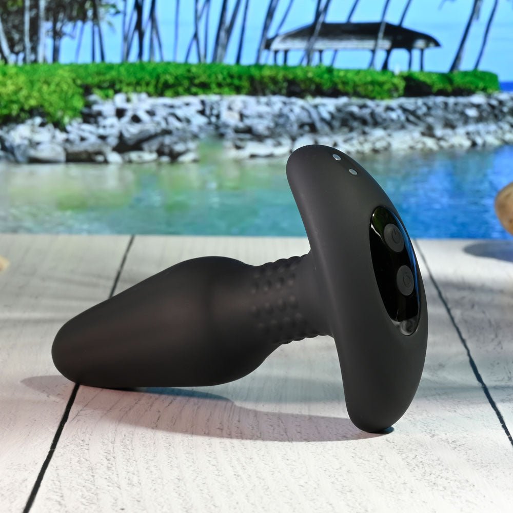 Gender X TEAMWORK - Black USB Rechargeable Rimming Butt Plug & Vibrating Cock Ring - Silk and Sin