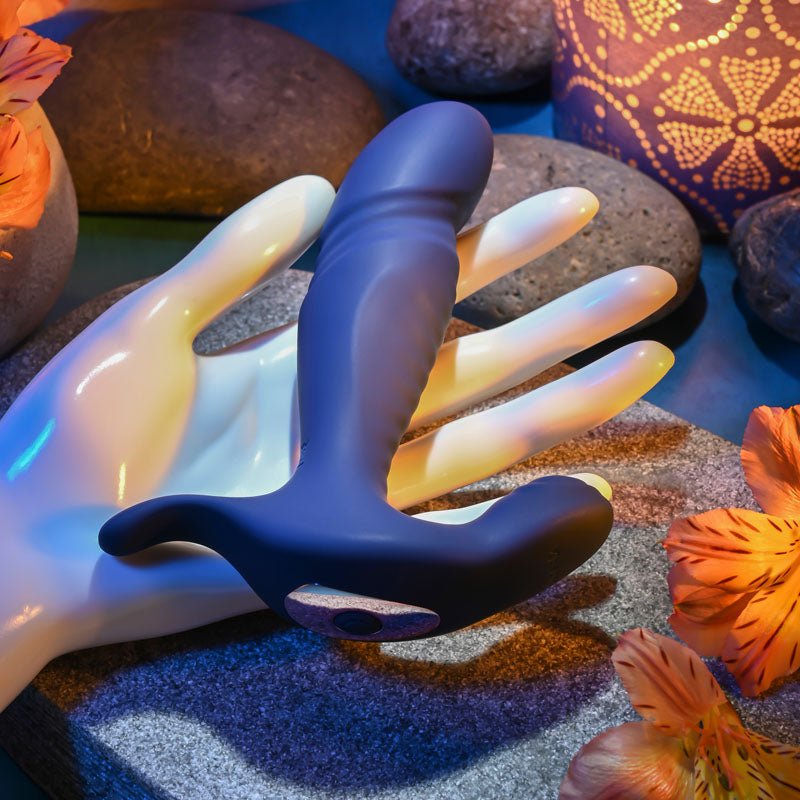 Gender X TRUE BLUE - Blue 13.5 cm USB Rechargeable Thrusting Prostate Massager - Silk and Sin