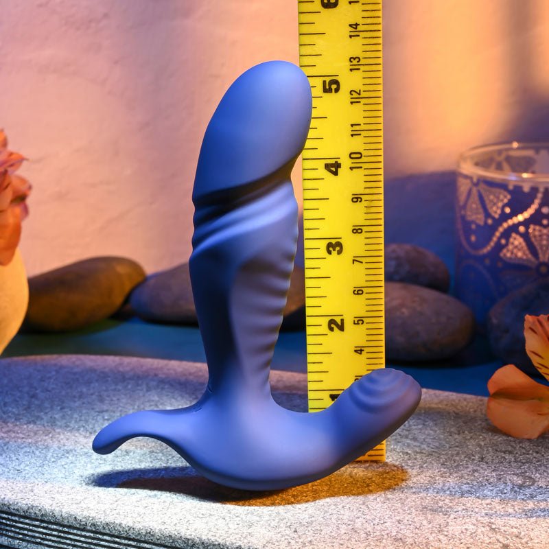Gender X TRUE BLUE - Blue 13.5 cm USB Rechargeable Thrusting Prostate Massager - Silk and Sin