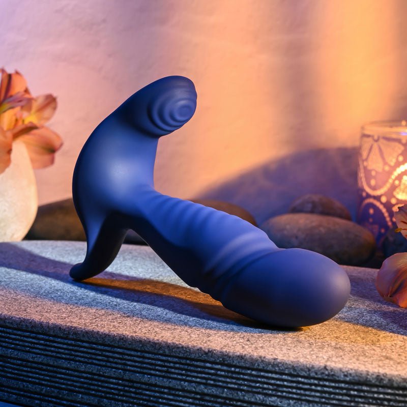 Gender X TRUE BLUE - Blue 13.5 cm USB Rechargeable Thrusting Prostate Massager - Silk and Sin