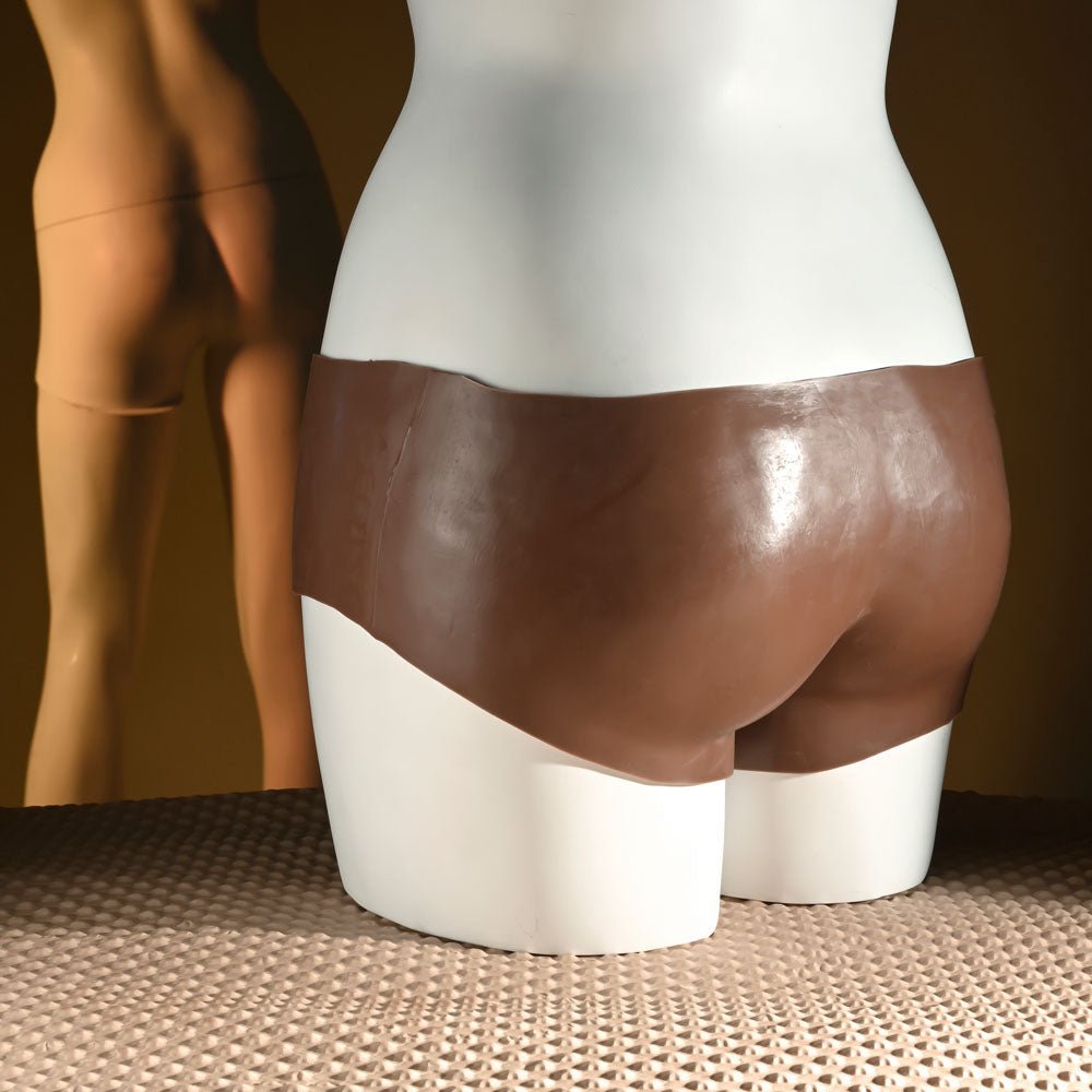 Gender X UNDERGARMENTS - BRIEFS - Dark - Brown Wearable Vagina Briefs - Silk and Sin