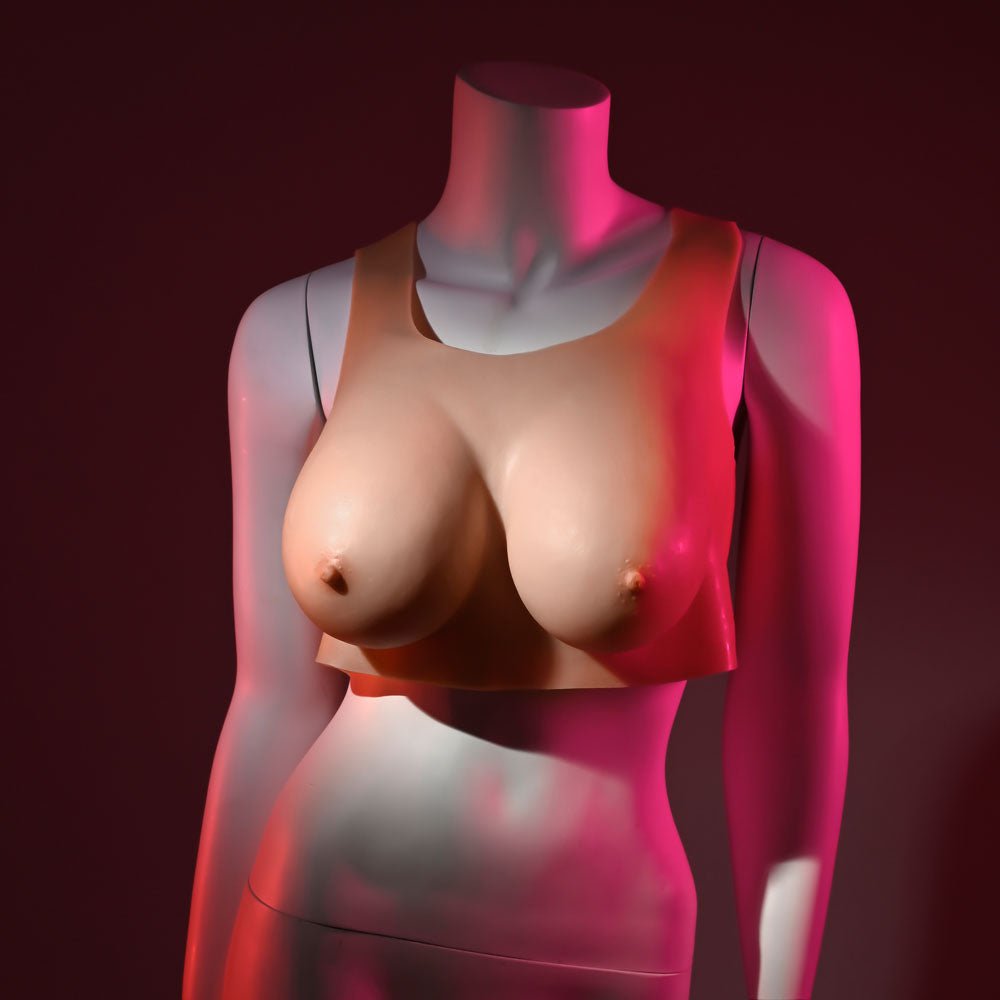 Gender X UNDERGARMENTS - PLATE D-CUP - Light - Flesh Wearable Breasts - D-Cup Size - Silk and Sin