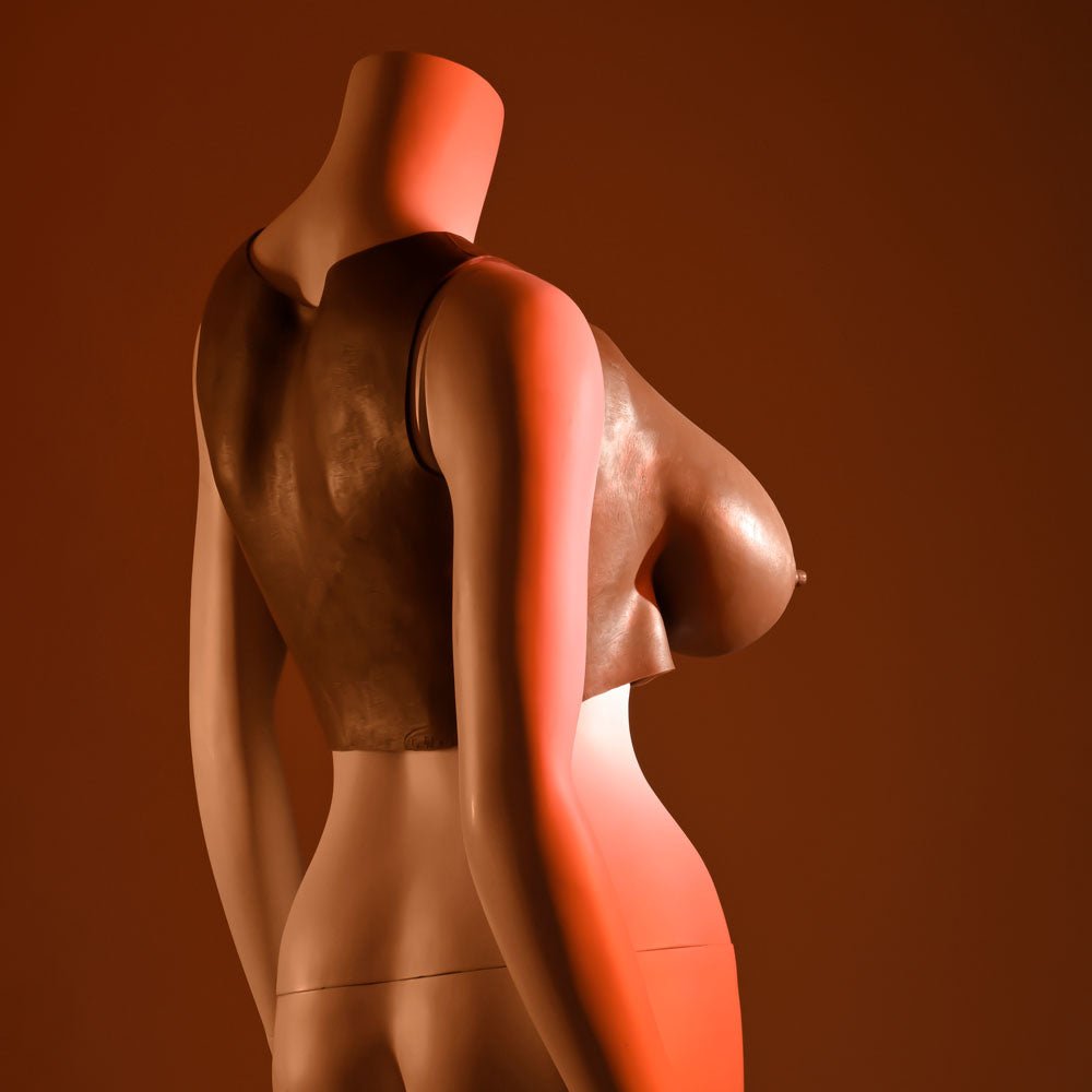 Gender X UNDERGARMENTS - PLATE E-CUP - Dark - Brown Wearable Breasts - E-Cup Size - Silk and Sin