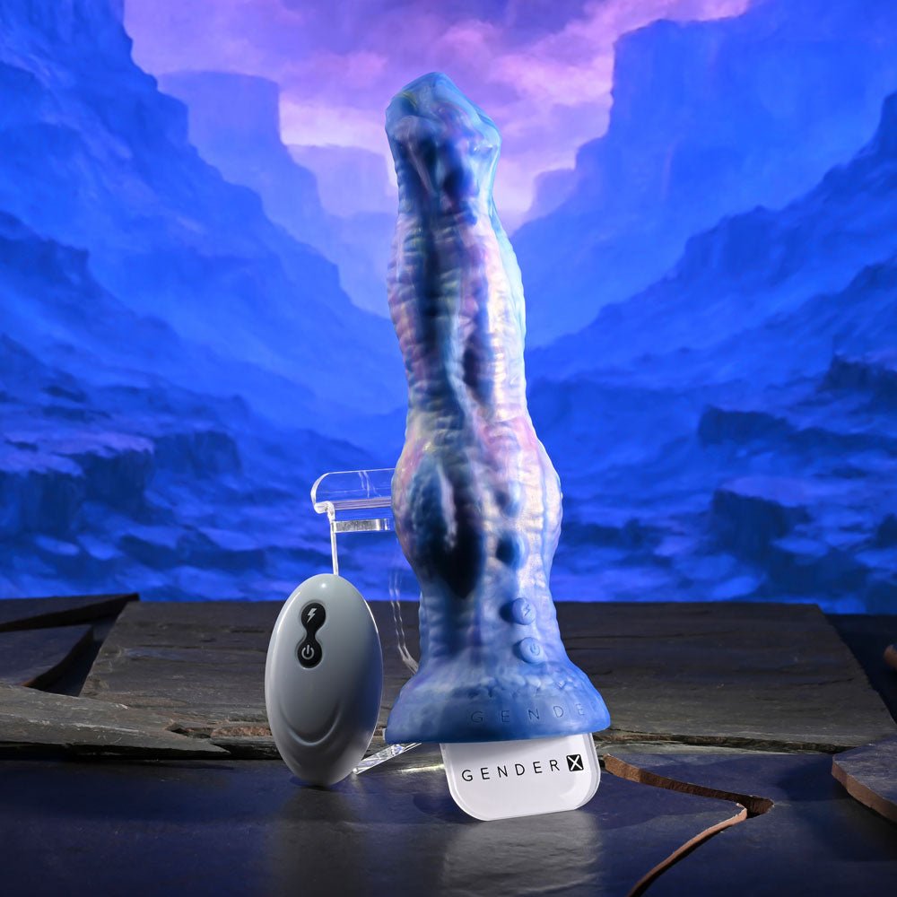 Gender X WILDEST DREAMS - USB Rechargeable Vibrating and Thrusting Fantasy Dildo with Wireless Remote - silkandsin