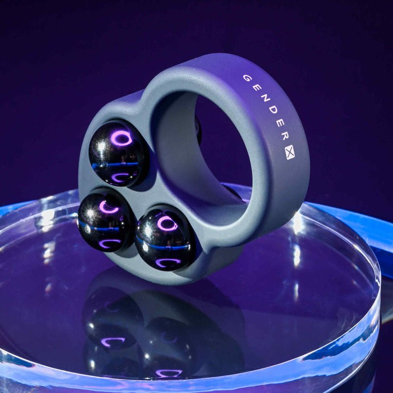 Gender X WORKOUT RING - Black Weighted Cock Ring - Silk and Sin
