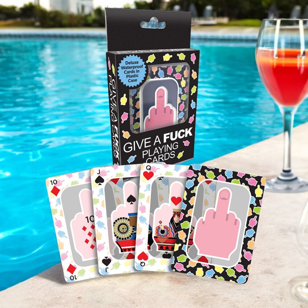 Give A Fuck Playing Cards - Waterproof Novelty Playing Cards - Silk and Sin