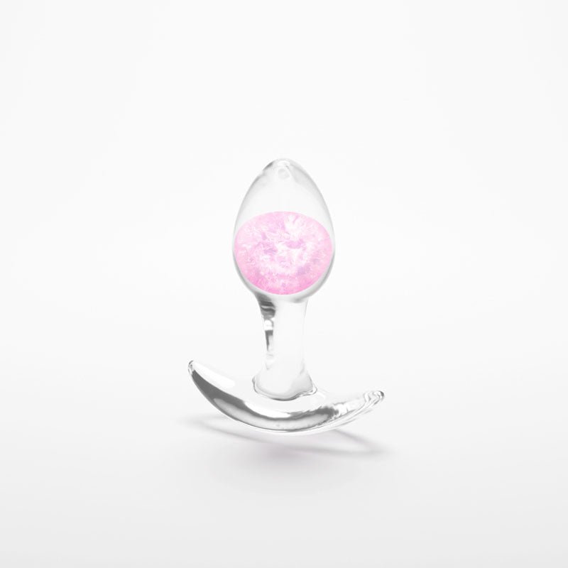 Glams Cosmic - Small - Pink - Clear/Pink 8.1 cm Small Butt Plug - Silk and Sin