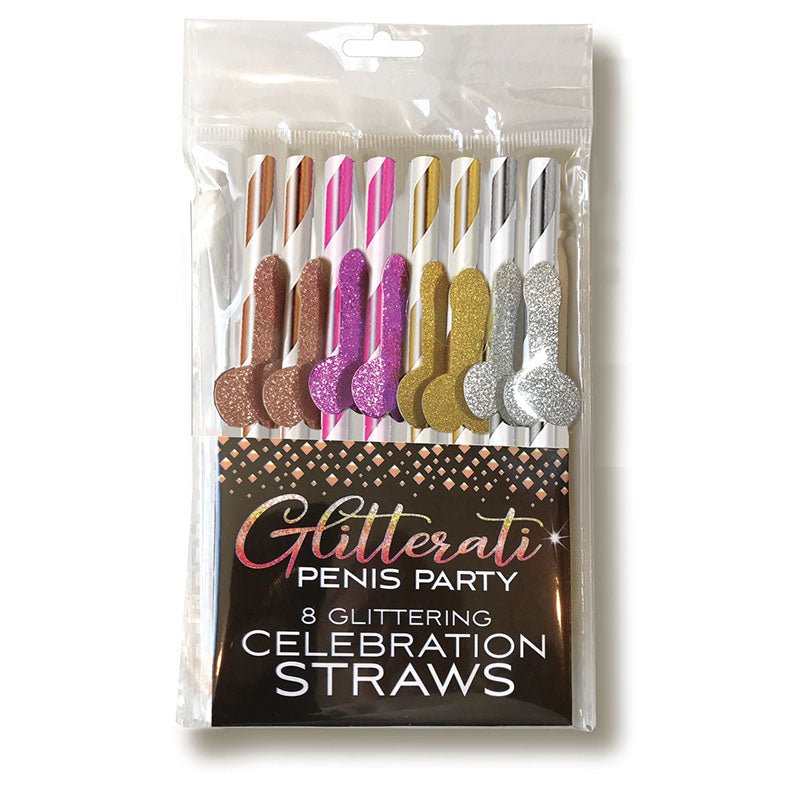 Glitterati - Celebration Straws - Party Straws - 8 Pack - Silk and Sin