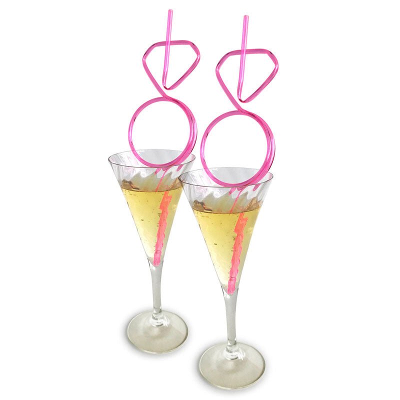 Glitterati - Diamond Ring Straws Set - Hens Party Novelty - Set of 8 - Silk and Sin