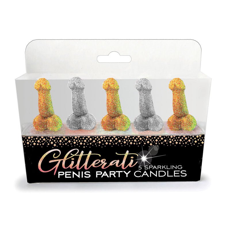 Glitterati - Penis Party Candles - Novelty Candles - 5 Pack - Silk and Sin