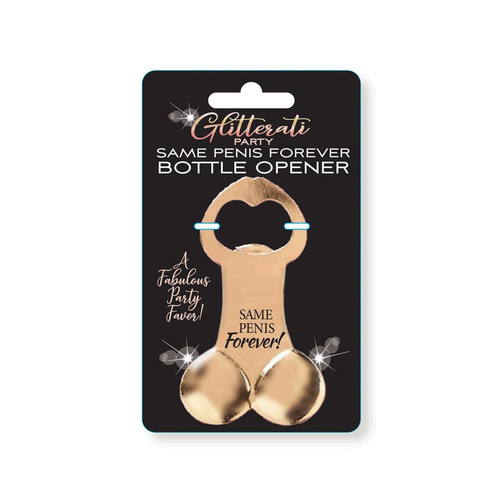 Glitterati Same Penis Forever Bottle Opener - Novelty Bottle Opener - Silk and Sin