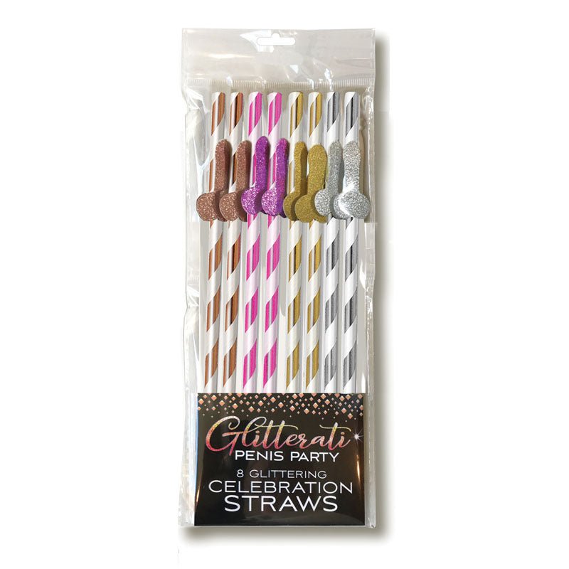 Glitterati - Tall Straws - Coloured Party Straws - 8 Pack - Silk and Sin
