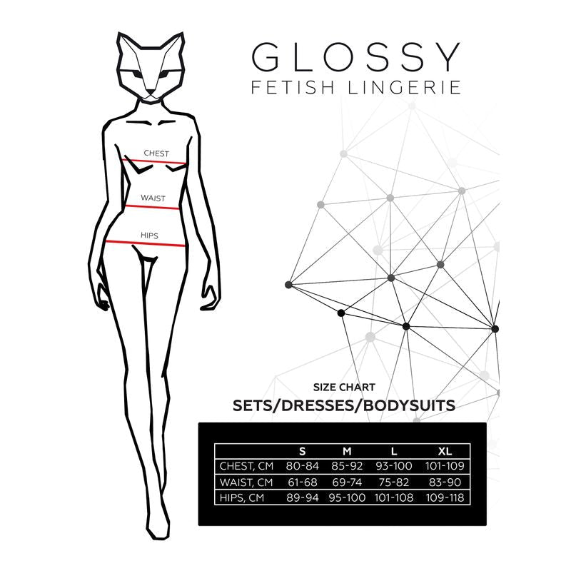 Glossy Wetlook Mini Skirt Camren - Silk and Sin
