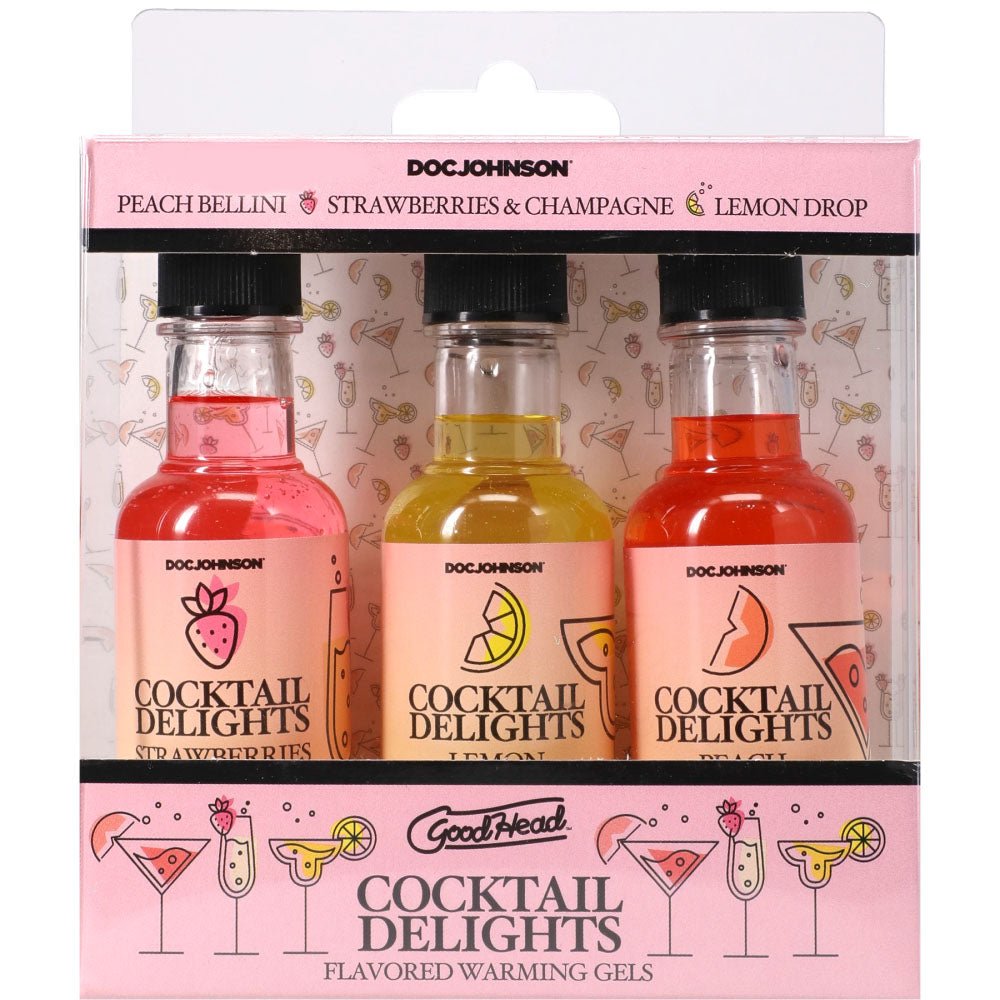 GoodHead Cocktail Delights - Flavoured Warming Oral Sex Gels - 59 ml Bottles - Set of 3 - Silk and Sin