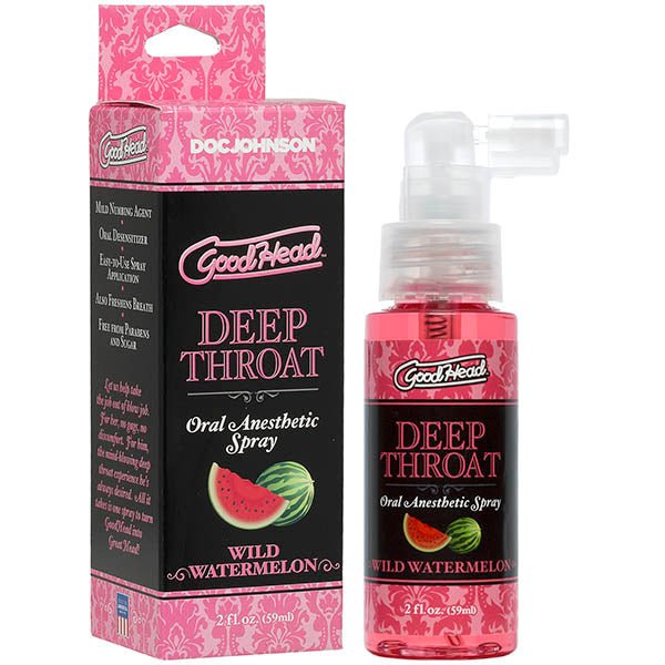 GoodHead Deep Throat Spray - Wild Watermelon - Wild Watermelon Flavoured Deep Throat Spray - 59 ml Bottle - Silk and Sin