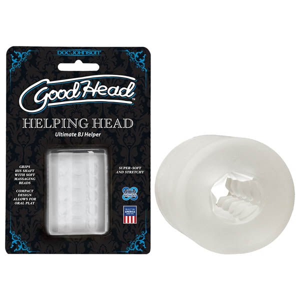 GoodHead Helping Head - Clear 5 cm Stroker Sleeve for Blowjobs - Silk and Sin