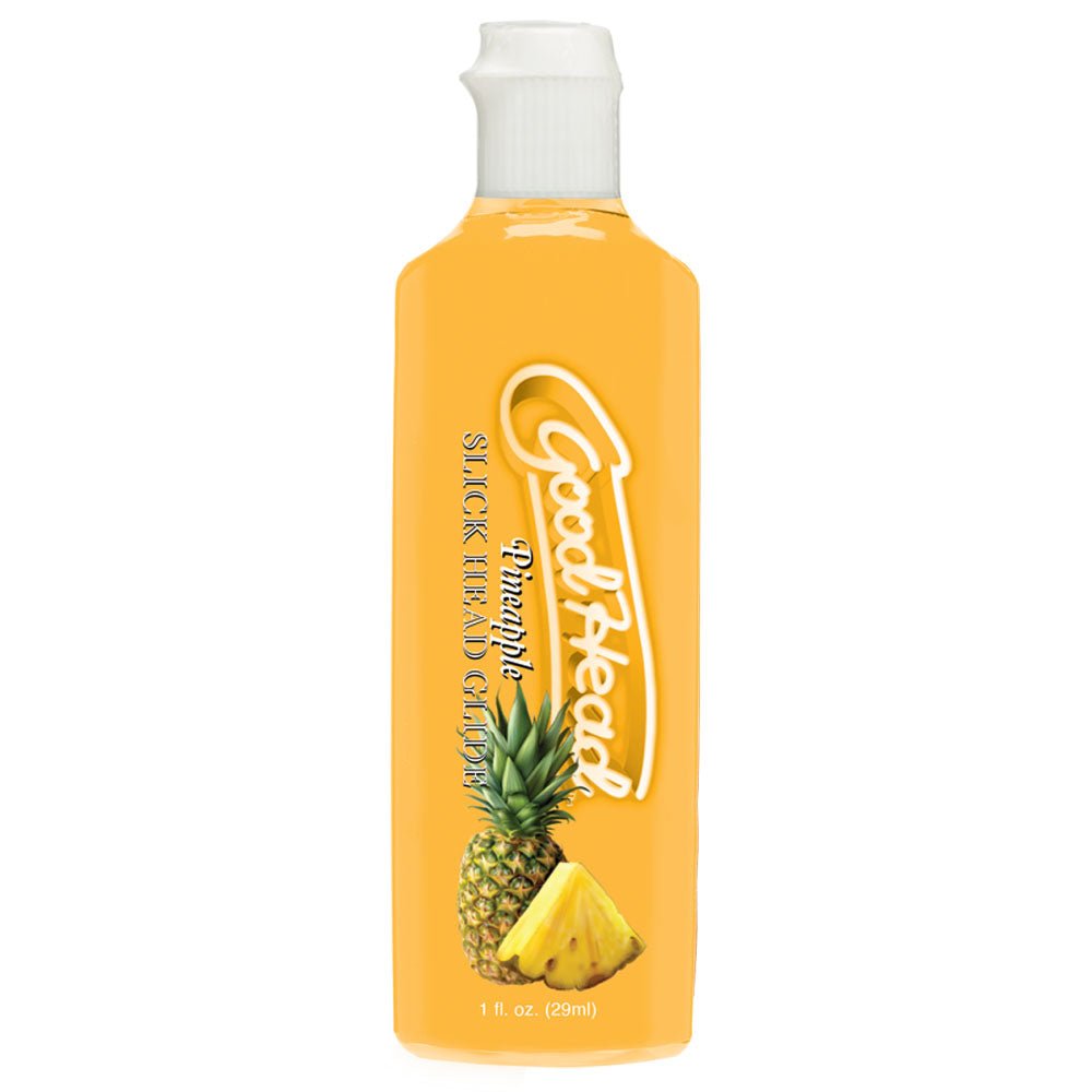 GoodHead Pineapple Blowjob Set - Pineapple Stroker with Pineapple Flavoured Lubricant 30 ml Bottle - Silk and Sin
