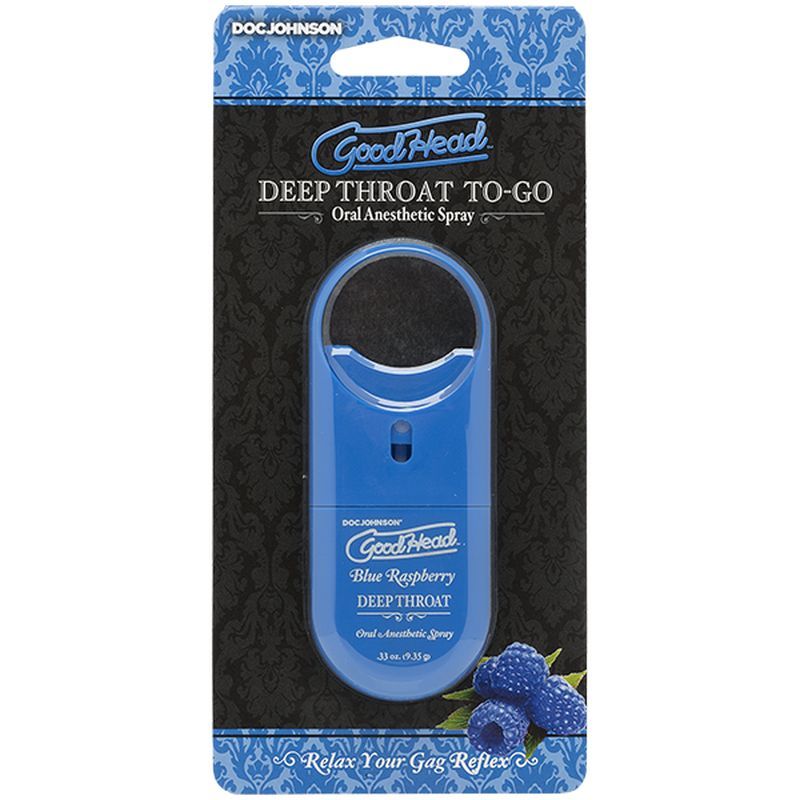 GoodHead To-Go Deep Throat Spray Blue Raspberry 9ml - Silk and Sin