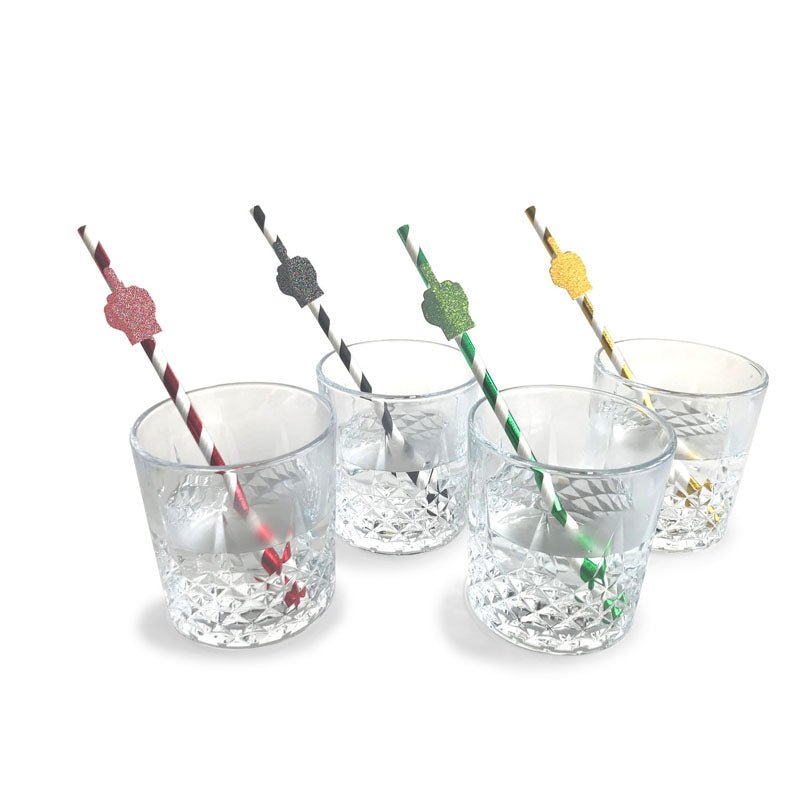 Happy Fucking Birthday Tall Party Straws - Party Straws - 8 Pack - Silk and Sin