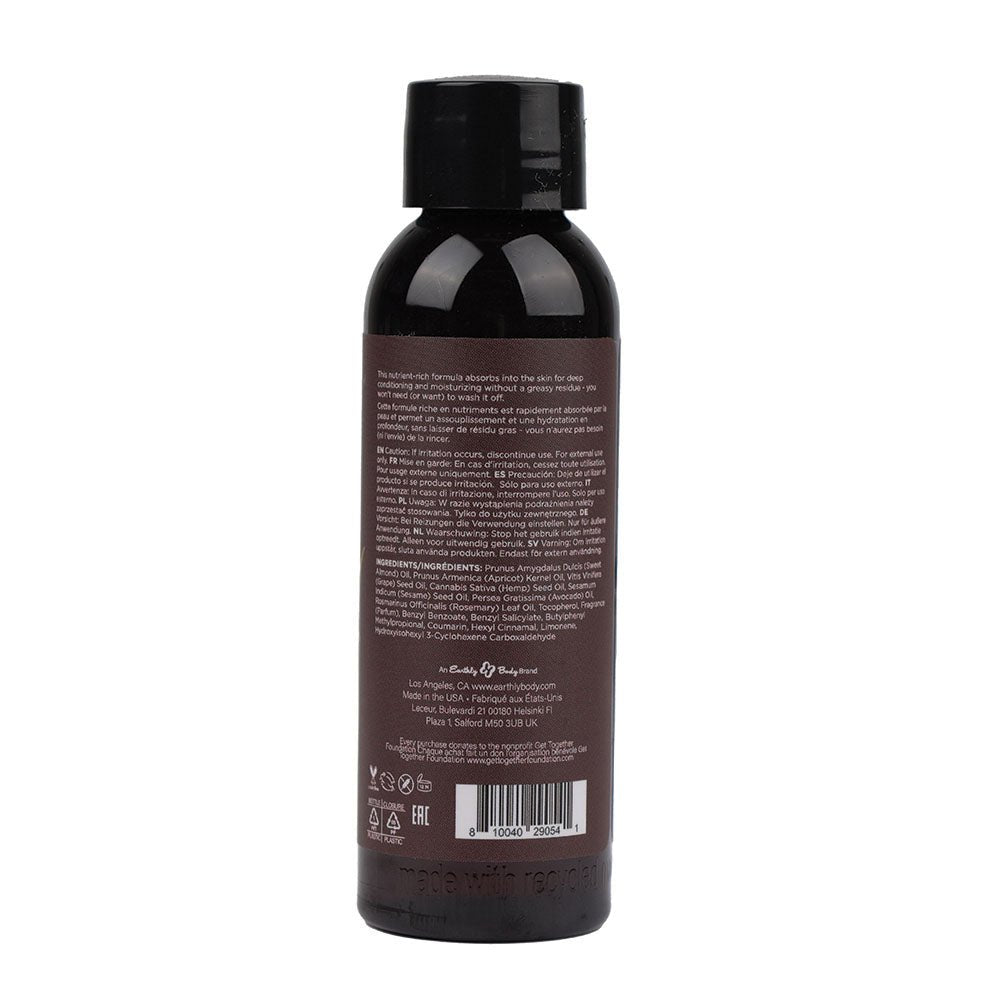 Hemp Seed Massage & Body Oil - Beach Daze (Coconut & Pineapple) Scented - 59 ml Bottle - Silk and Sin