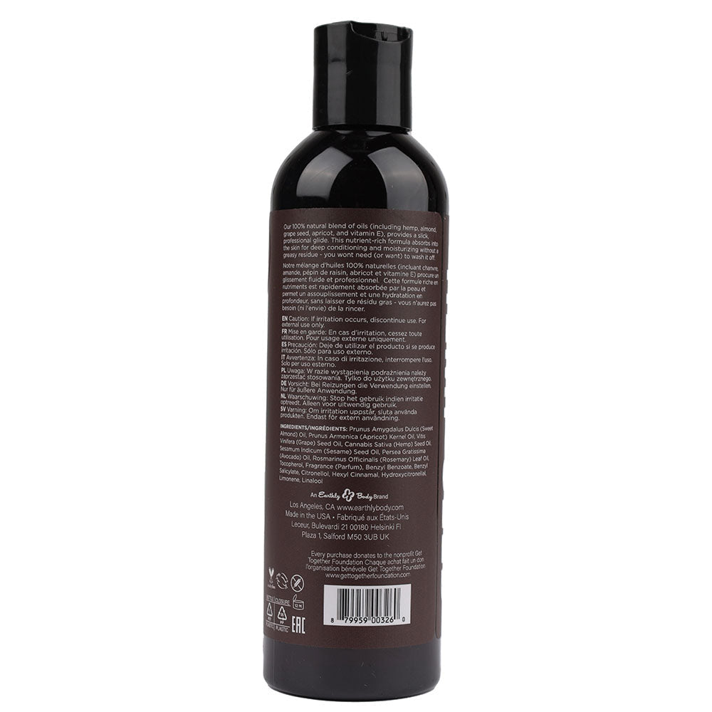 Hemp Seed Massage & Body Oil - Guavalava (Guava & Blackberry) Scented - 237 ml Bottle - Silk and Sin