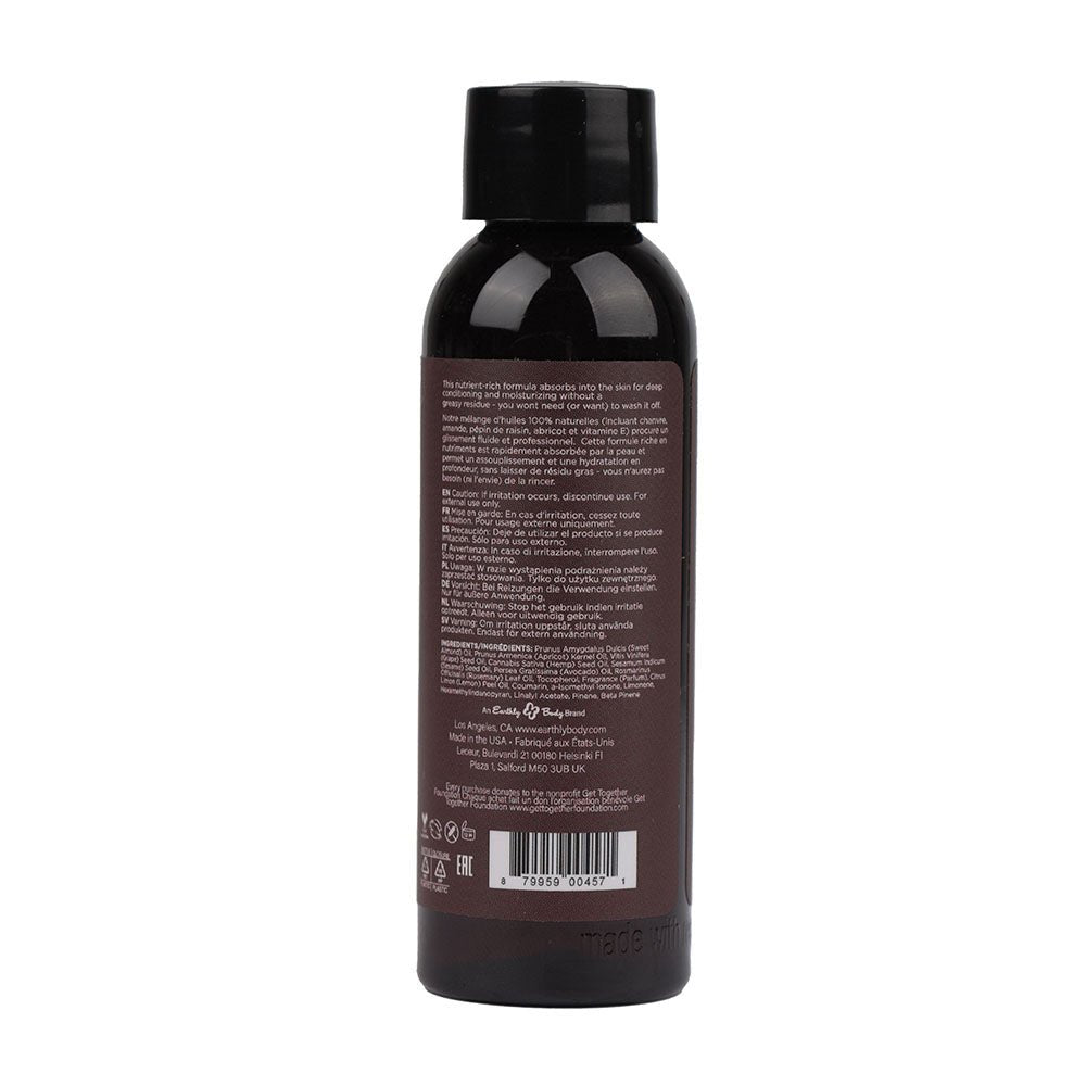 Hemp Seed Massage & Body Oil - Skinny Dip (Vanilla & Faiy Floss) Scented - 59 ml Bottle - Silk and Sin