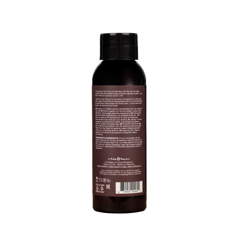 Hemp Seed Massage & Body Oil - Unscented - 59 ml Bottle - silkandsin