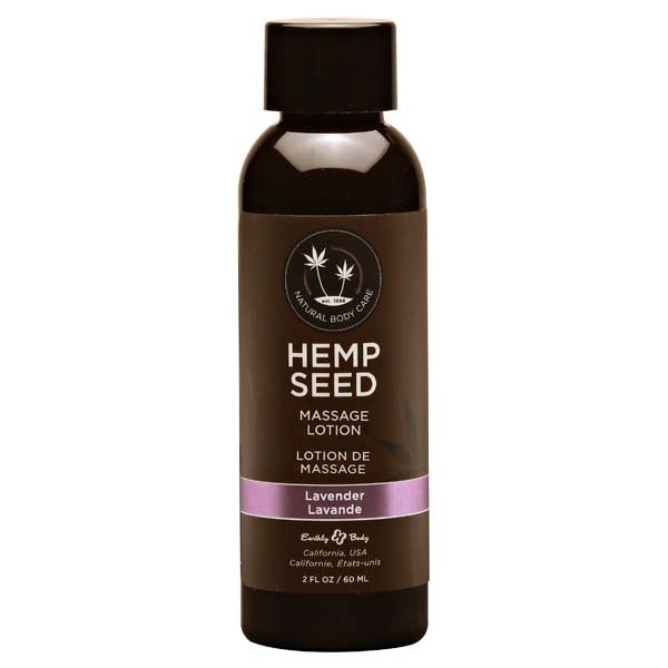 Hemp Seed Massage Lotion - Lavender Scented - 59 ml Bottle - Silk and Sin