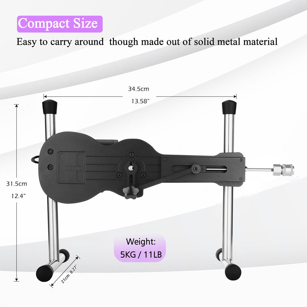 Hismith Mini Pro - Black Mains Powered Sex Machine with App Control and Remote - Silk and Sin