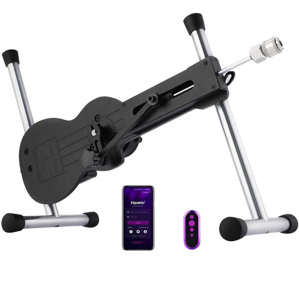 Hismith Mini Pro - Black Mains Powered Sex Machine with App Control and Remote - Silk and Sin