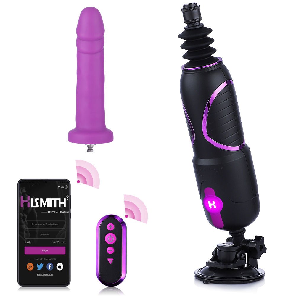 Hismith Pro Traveler 2.0 - Mains Powered Portable Sex Machine with App Control and Remote - Silk and Sin