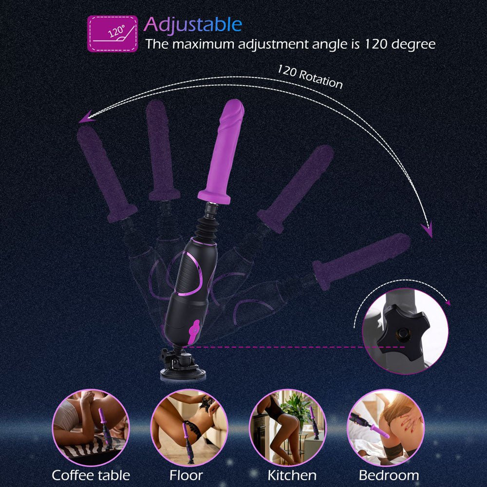 Hismith Pro Traveler 2.0 - Mains Powered Portable Sex Machine with App Control and Remote - Silk and Sin