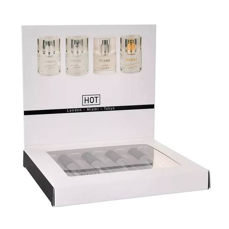 HOT Pheromone Perfume Box Women - 4 x 5ml - Silk and Sin