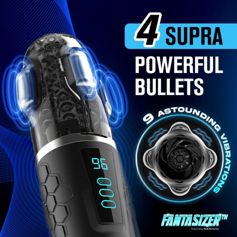 Hypershaker Automatic App Controlled LCD Masturbator Black - Silk and Sin