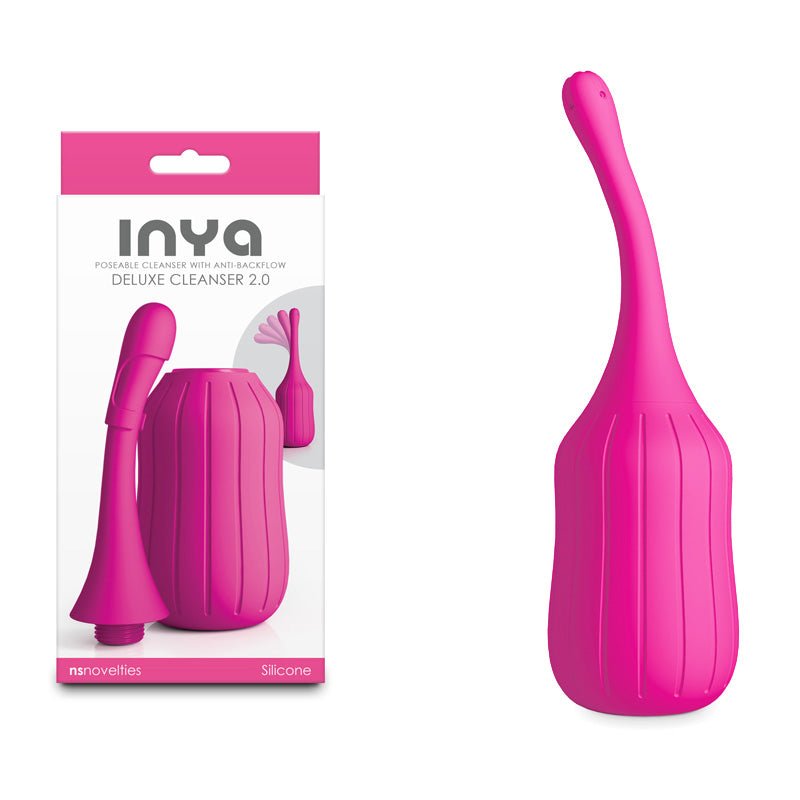 INYA Deluxe Cleanser 2.0 - Pink - Pink Unisex Douche - Silk and Sin
