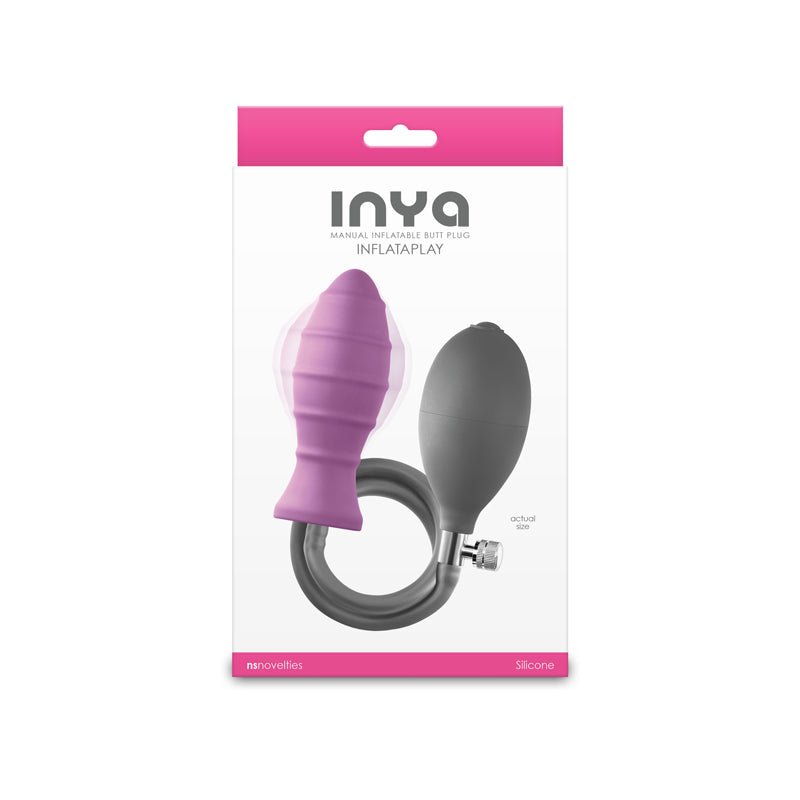 INYA InflataPlay - Pink - Pink 10.5 cm Inflatable Butt Plug - Silk and Sin