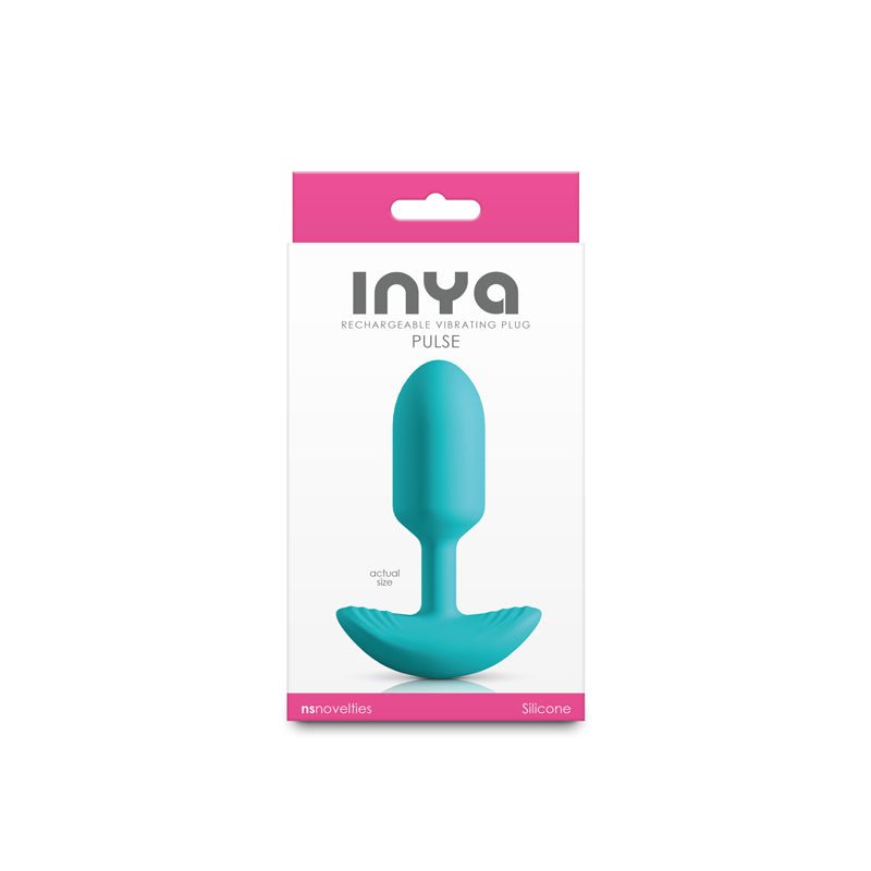 INYA Pulse - Teal - Teal 11 cm USB Rechargeable Vibrating Butt Plug - Silk and Sin
