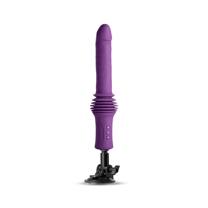INYA Super Stroker - Purple - Purple 36.8 cm USB Rechargeable Thrusting Vibrator with Remote Control & Stand - Silk and Sin