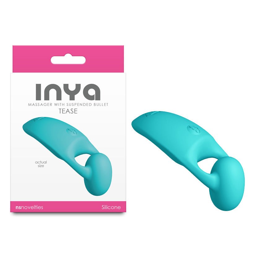INYA Tease - Teal - Teal USB Rechargeable Finger Stimulator - Silk and Sin