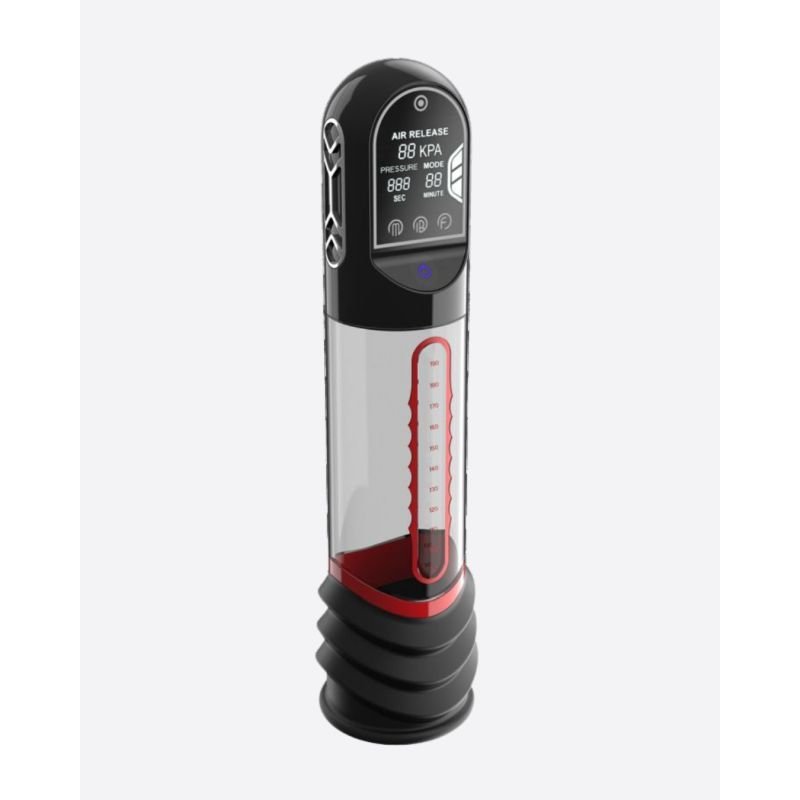 ISP90 Curve Infrared Automatic Penis Pump Red - Silk and Sin