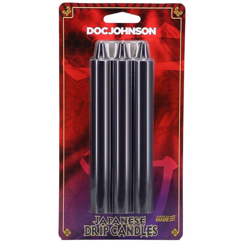 Japanese Drip Candles - Black - Black 3-Pack - Silk and Sin